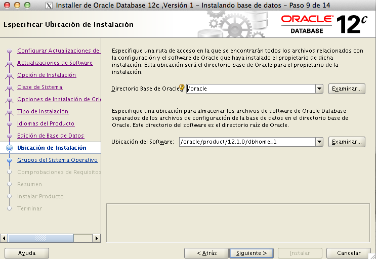 instalacion oracle 12c paso 9