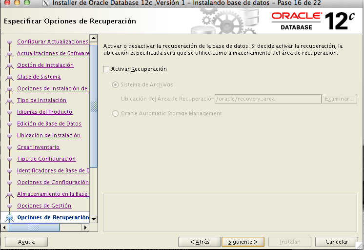 instalacion oracle 12c paso 16
